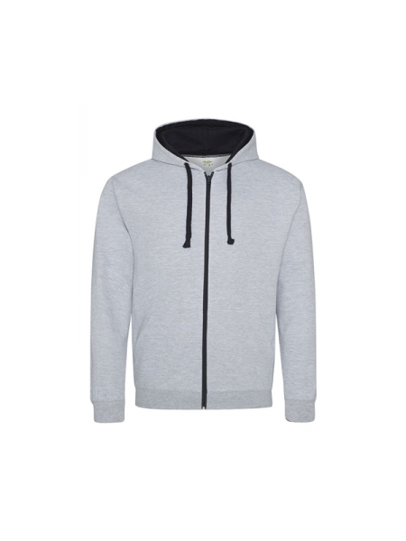 heather grey-french navy
