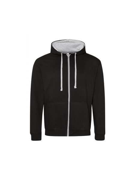 jet black - heather grey