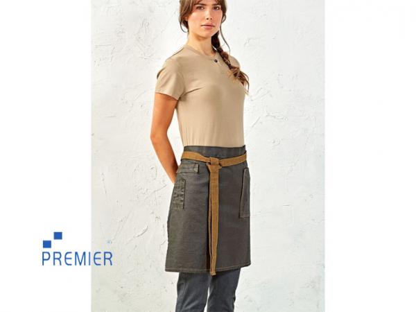 Division Waxed Look Denim Waist Apron