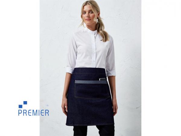 Domain Contrast Denim Waist Apron
