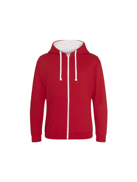 fire red - artic white