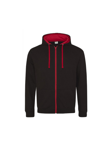 jet black - fire red