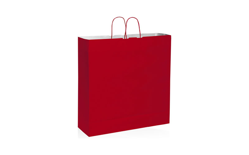 Shopper in Carta Colorata con Maniglia Ritorta